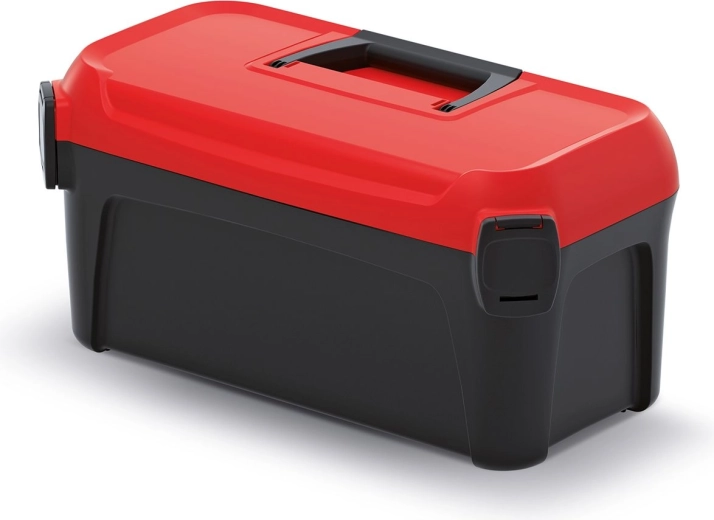 SMART szerszámosláda 16 l, 380 × 234 × 225 mm, fekete piros fedéllel