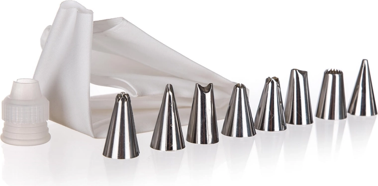 Culinaria díszítőzsák 8 rozsdamentes acél fejjel