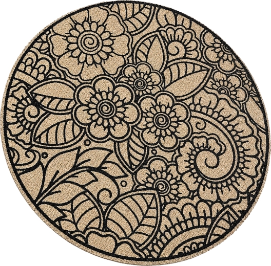 Kerek boho asztali alátét 38 cm - 1 darab