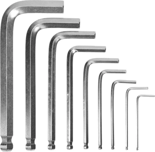 DREL golyóvégű imbuszkulcs készlet 1,5–10 mm