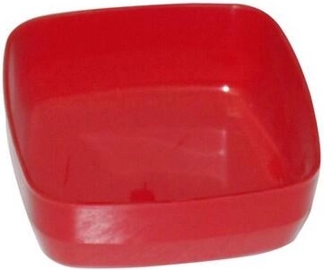 Műanyag szögletes kompóttál 10 cm – színmix