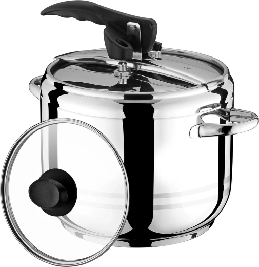 AXIO 5 l rozsdamentes acél kukta üvegfedővel