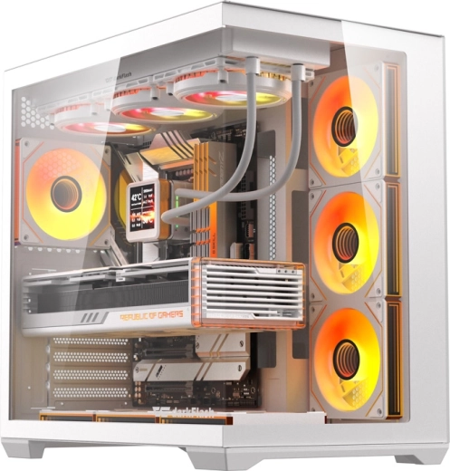 DarkFlash C280 fehér számítógépház 7 ventilátorral