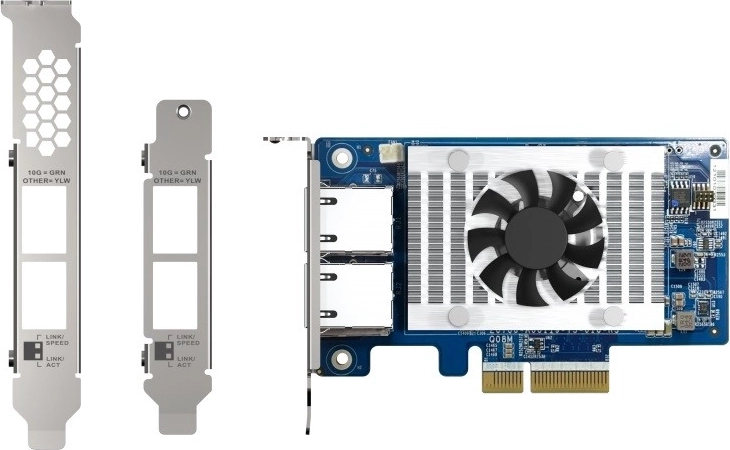 QNAP QXG-10G2T-X710 kétportos 10GbE PCIe hálózati kártya Intel X710 vezérlővel