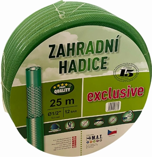Kerti tömlő 1/2" 25 m átlátszó zöld