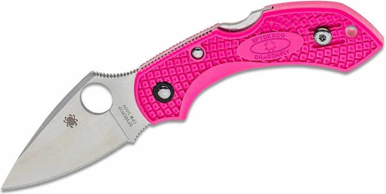 Spyderco Dragonfly 2 Pink zsebkés 5,8 cm, szatén, rózsaszín, FRN