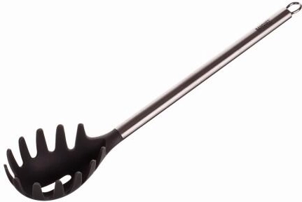 Nylonnal és rozsdamentes acéllal készült spagettiadagoló kanál, 32 cm