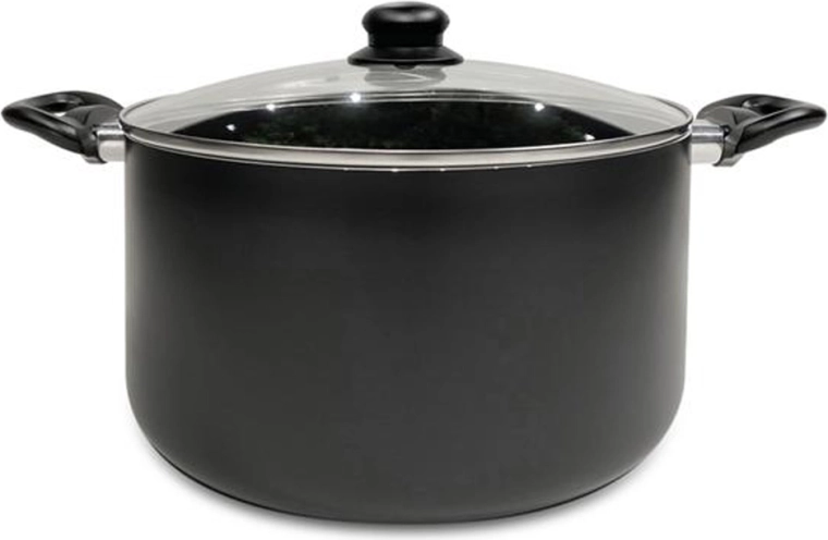 Kitchisimo Nero lábas üvegfedővel, 24 cm, 5,5 l