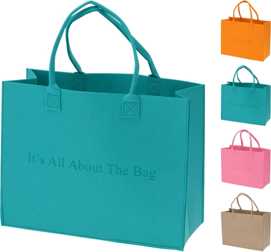 Filc bevásárlótáska 44 × 34 × 18 cm, 3 mm, színmix