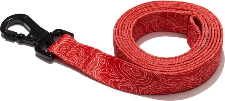 Explorer Dog póráz Szintvonalak piros L 170 × 2,5 cm