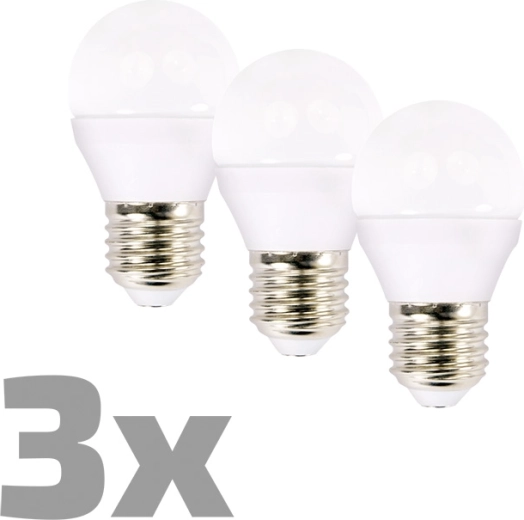 Ecolux LED miniglobe E27 izzó 6 W 3000 K 450 lm – 3 db