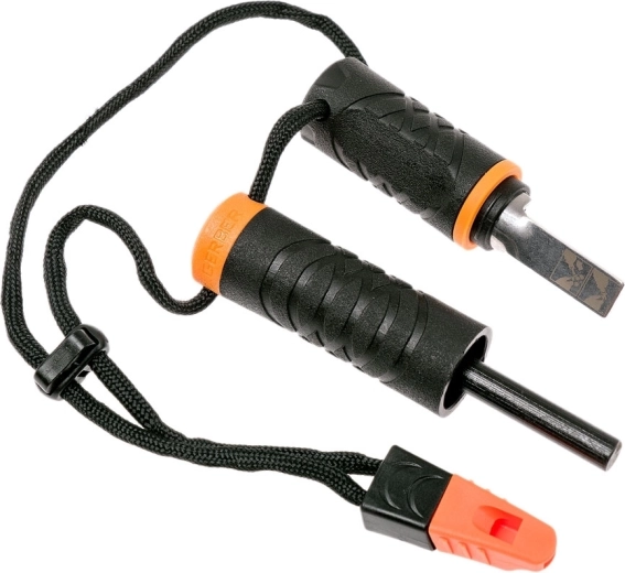 Gerber Fire Starter többfunkciós tűzgyújtó tűzcsiholóval, ferrocerium rúddal és síppal