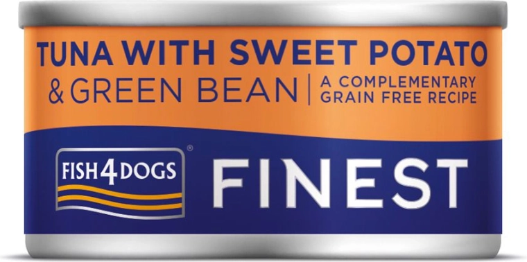 Kutyakonzerv tonhallal, batátával és zöldbabbal 85 g FISH4DOGS Finest