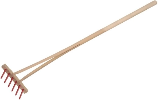 Teddies gyerek gereblye fa nyéllel 90 cm – Piros