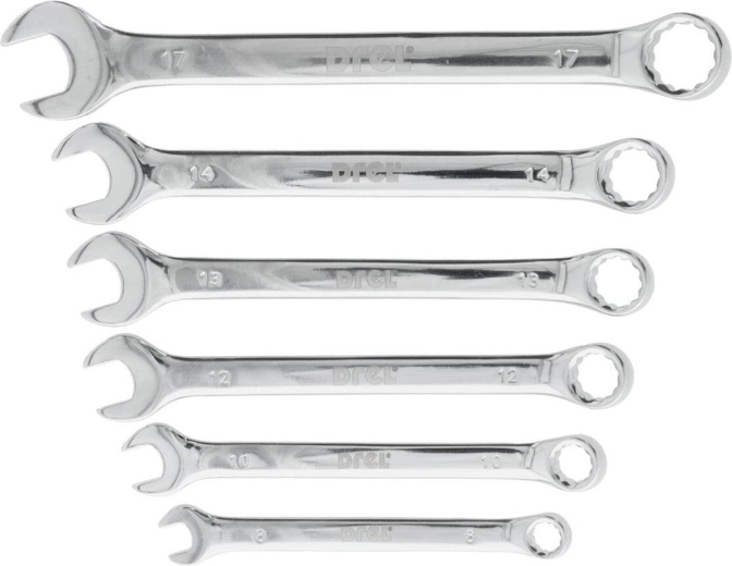 Villás-kombinált kulcskészlet 8–17 mm, 6 darab