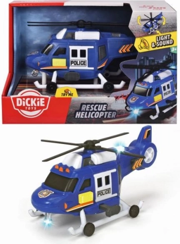 Rendőrségi helikopter fényekkel és hangokkal, 18 cm