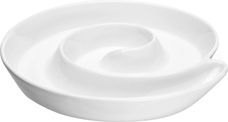 Regular porcelán szervírozó tál „csiga” 20 cm, krémszínű