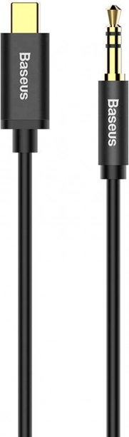 Audio kábel Baseus USB-C - 3,5 mm jack fekete 1,2 m