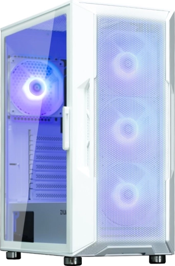 I3 NEO fehér ATX Mid Tower számítógépház ARGB ventilátorokkal