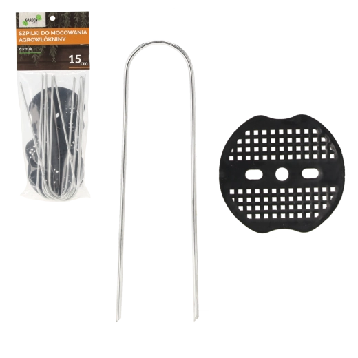 6 darabos 15 cm-es rögzítő cövek készlet agrotextíliához