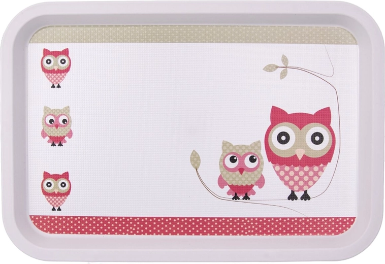 Toya műanyag szervírozótálca bagoly motívummal 30,5 × 21 cm