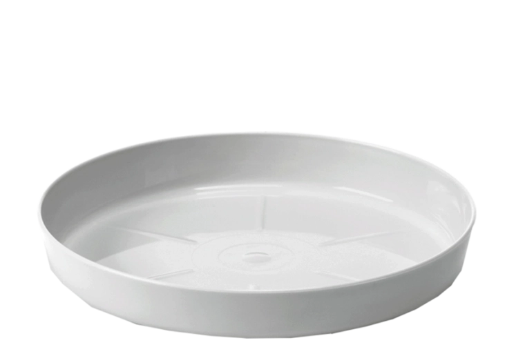 Fehér LAMELA virágcserép-alátét 34 cm