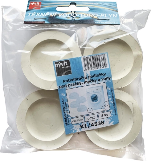 Rezgéscsillapító alátétek mosógép, mosogatógép és kád alá (4 db)