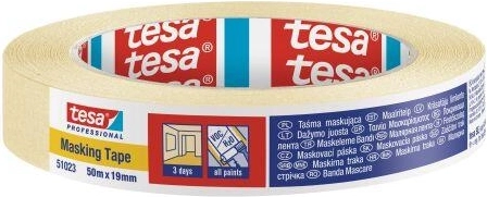 Krepp maszkolószalag 19 mm × 50 m sárga Tesa