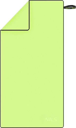 Gyorsan száradó mikroszálas törölköző NILS aqua zöld/fekete 140 × 70 cm