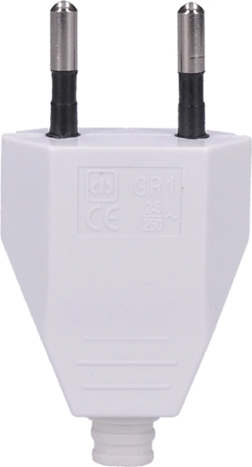 Solight lapos dugvilla, C típus Euro, 2,5 A, fehér - 1 db
