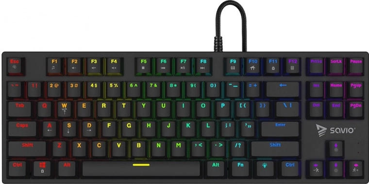 Savio Tempest X2 mechanikus billentyűzet Outemu Blue kapcsolókkal és RGB háttérvilágítással