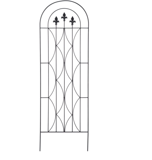 Fém kerti futórács kúszónövényekhez 38 × 118 cm, fekete