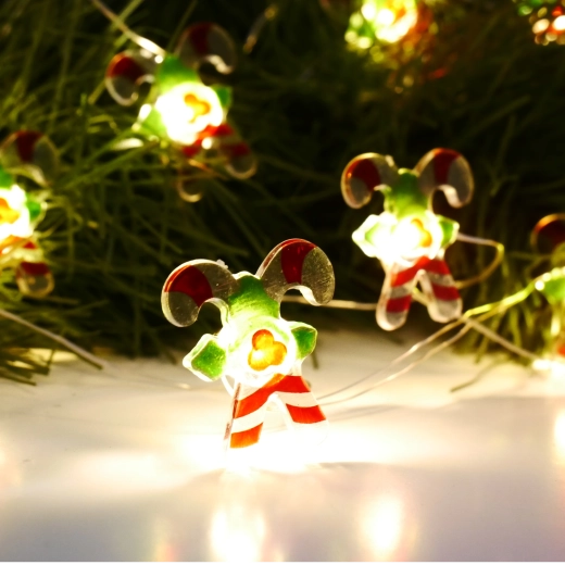 LED fényfüzér cukorkák 20 LED elemmel