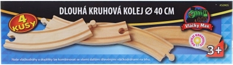 Vláčky Max hosszú íves sín – 4 db