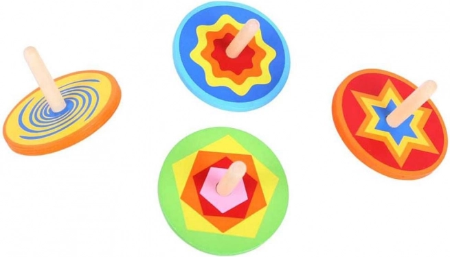 Színes fa pörgettyű Bigjigs Toys