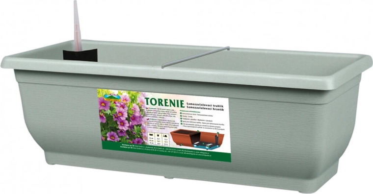 Önöntöző balkonláda TORENIE Modern 50 cm világoszöld