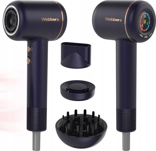 WEBBER 3 az 1-ben hajszárító ionizációval és szabályozással, 1600 W