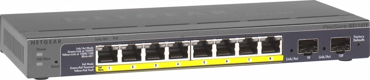 Intelligens 8x1GB PoE 2xSFP kapcsoló