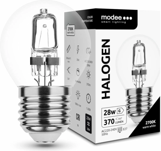 Modee halogén izzó Mini Globe 28W E27, 370 lm, meleg fehér, szabályozható