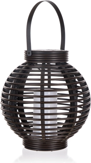 Függesztett napelemes lámpás lánghatással, 1 LED, 22 × 23 cm