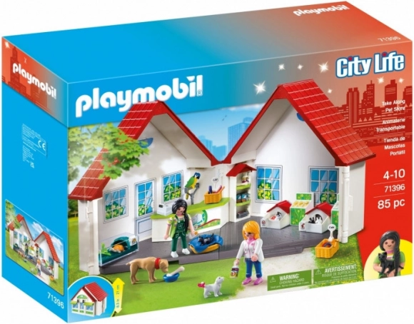 City Life hordozható állatkereskedés figura szett