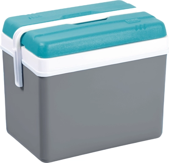 Turista passzív hűtőtáska 35 l KAMAI EDA, szürke türkiz fedéllel