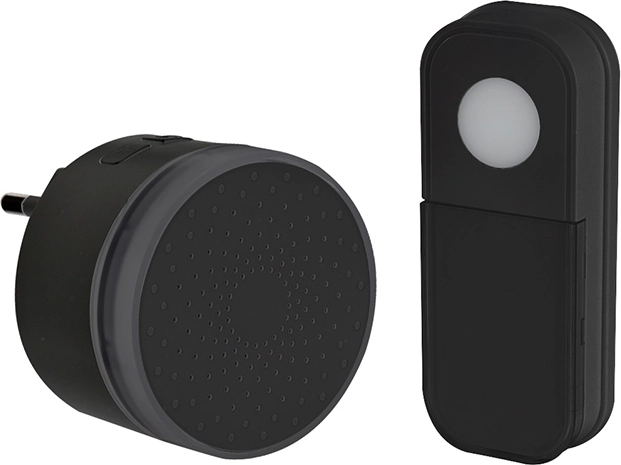 Solight vezeték nélküli mini konnektoros csengő 180 m, fekete (learning code)