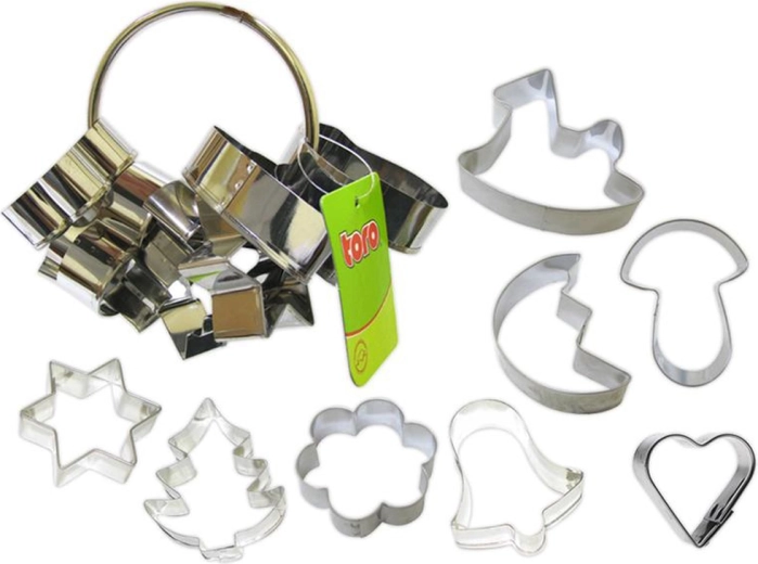 Rozsdamentes acél süteményszaggató készlet, 8 db