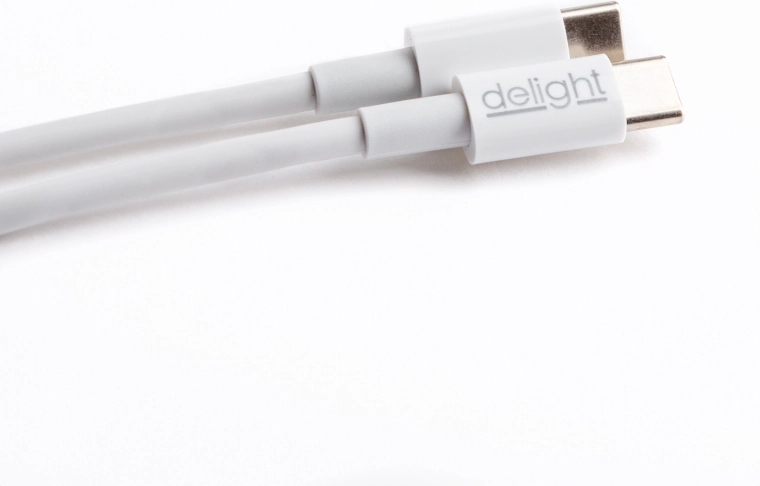USB-C–USB-C adat- és töltőkábel, 1 m, fehér
