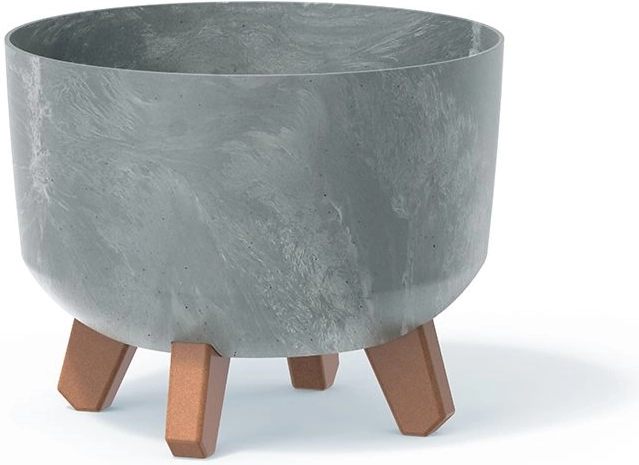 GRACIA betonhatású virágcserép 23,8 cm – szürke