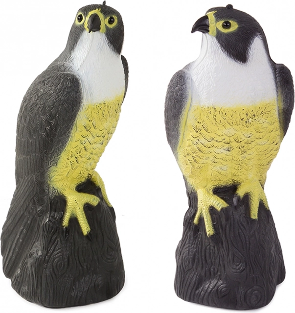 Sólyom madár- és rágcsálóriasztó, élethű makett kerthez és erkélyhez