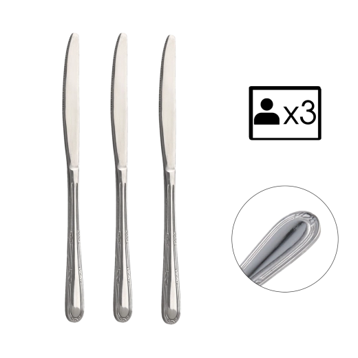 Natalia 3 darabos rozsdamentes acél késkészlet