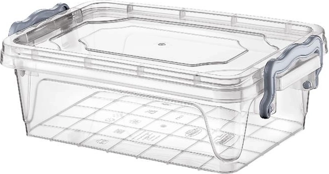 Téglalap alakú műanyag Multi Box 0,6 l légmentesen záródó fedéllel