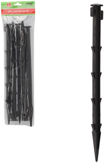 36 cm-es műanyag rögzítő cövek készlet (5 db)